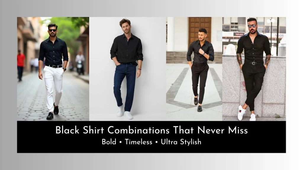 black shirt combination