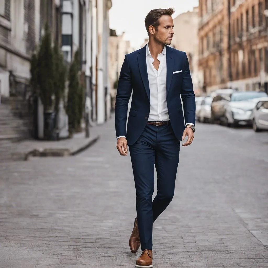 navy blue blazer combination