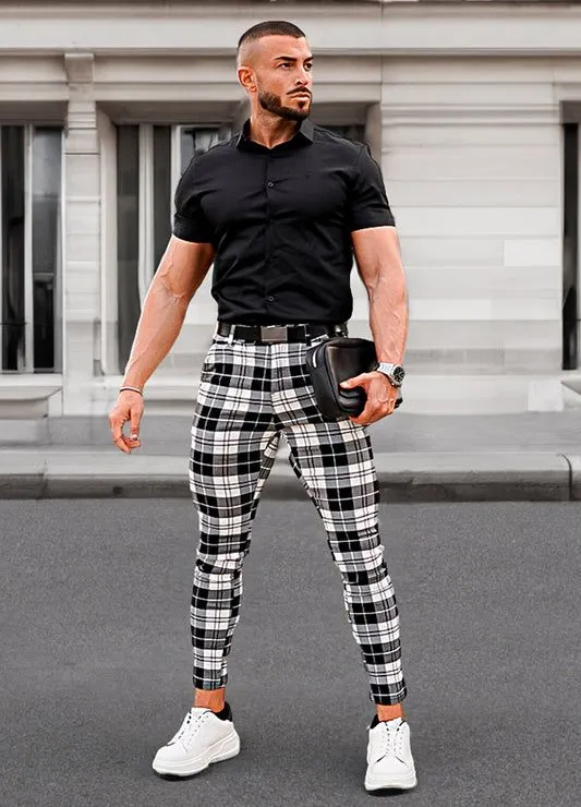 black shirt combination men