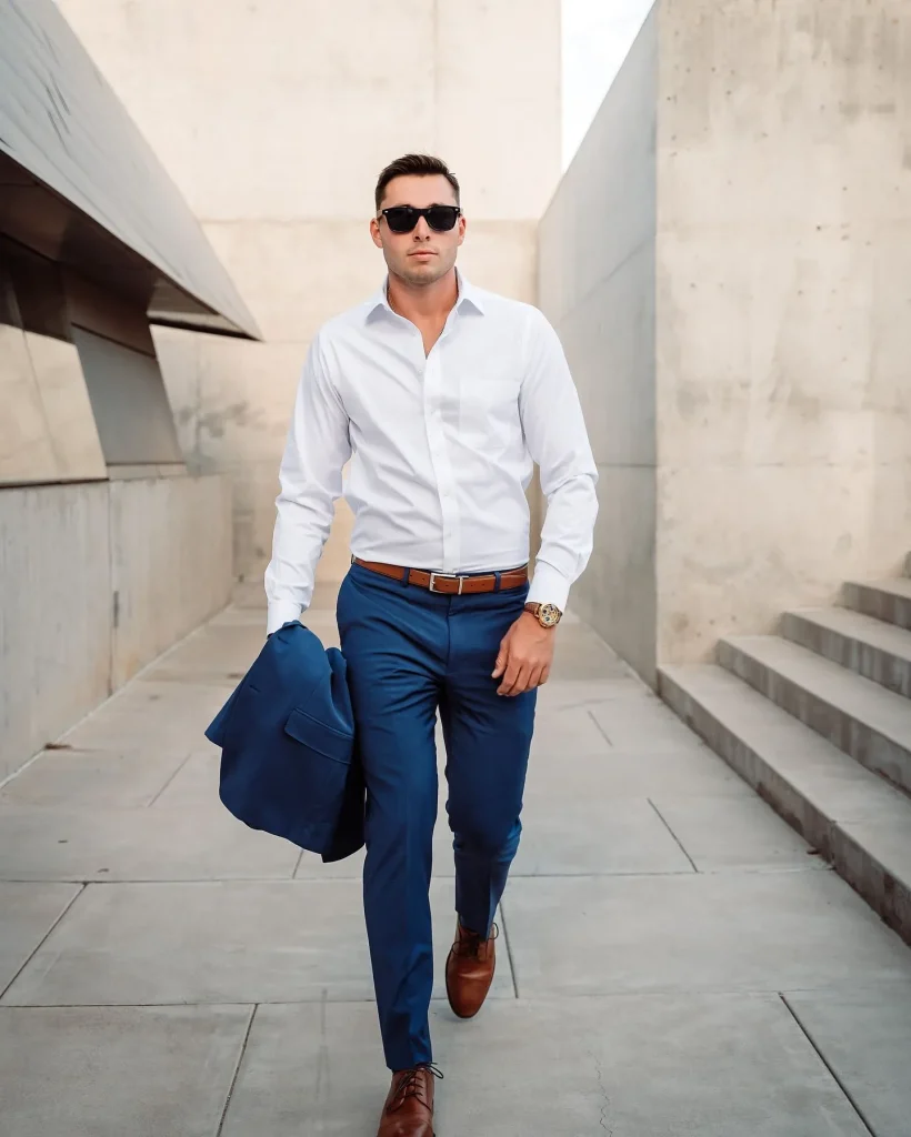 white shirt pant combination