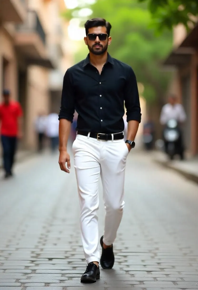 black shirt combination formal pant