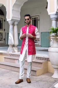 indo western wedding outfit for men