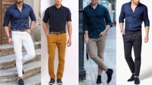 Dark Blue Shirt Combination