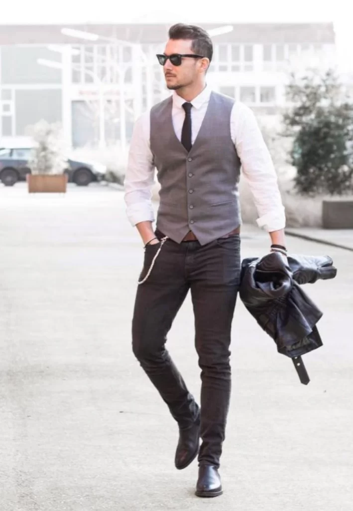 Stylish man in semi formal outfit