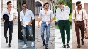 white shirt combination jeans