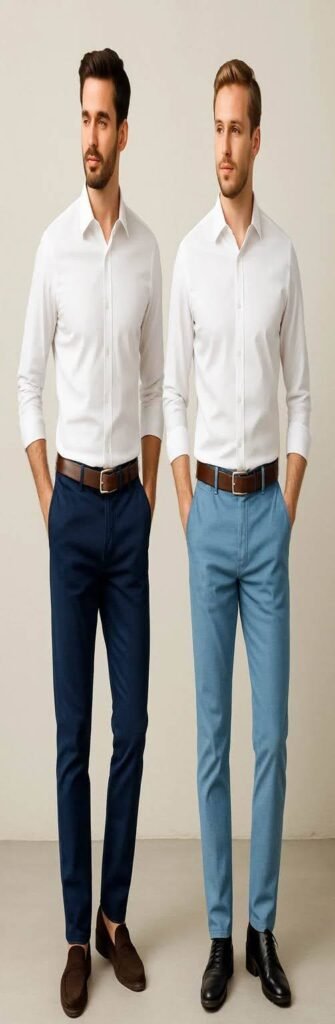 4. White Shirt Blue Pant Combination – Crisp & Versatile