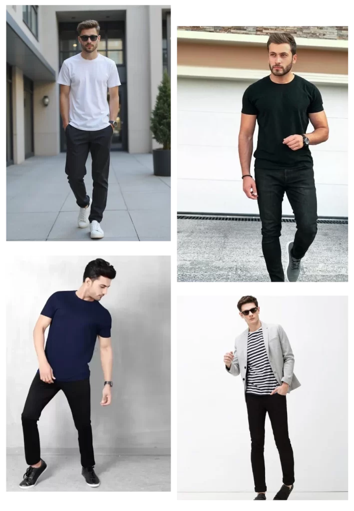 Black jeans stylish t shirt combinations