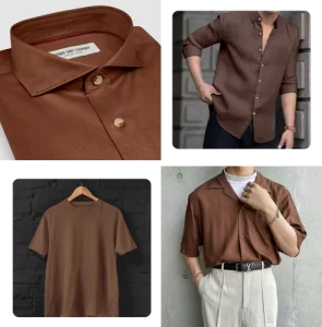 Brown Shirt Combination paired with modern outfit